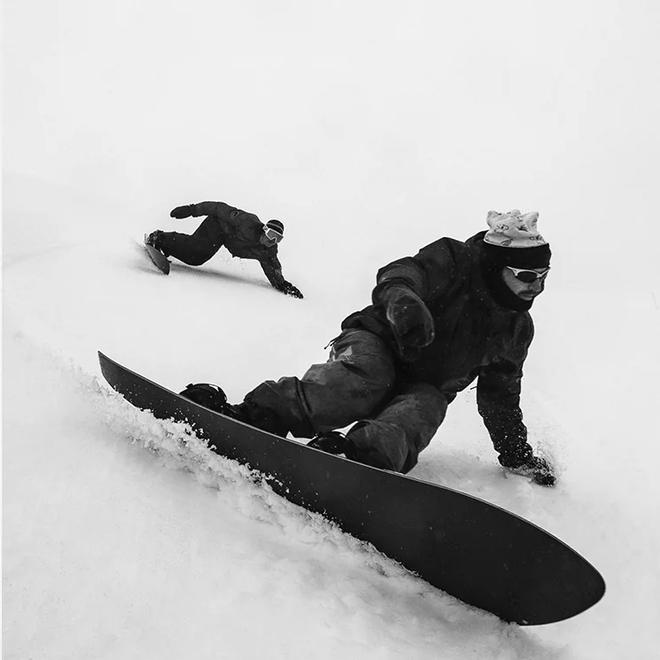 Riders on Korua Snowboards