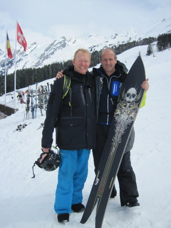 Jay testing out a new snow surfer
